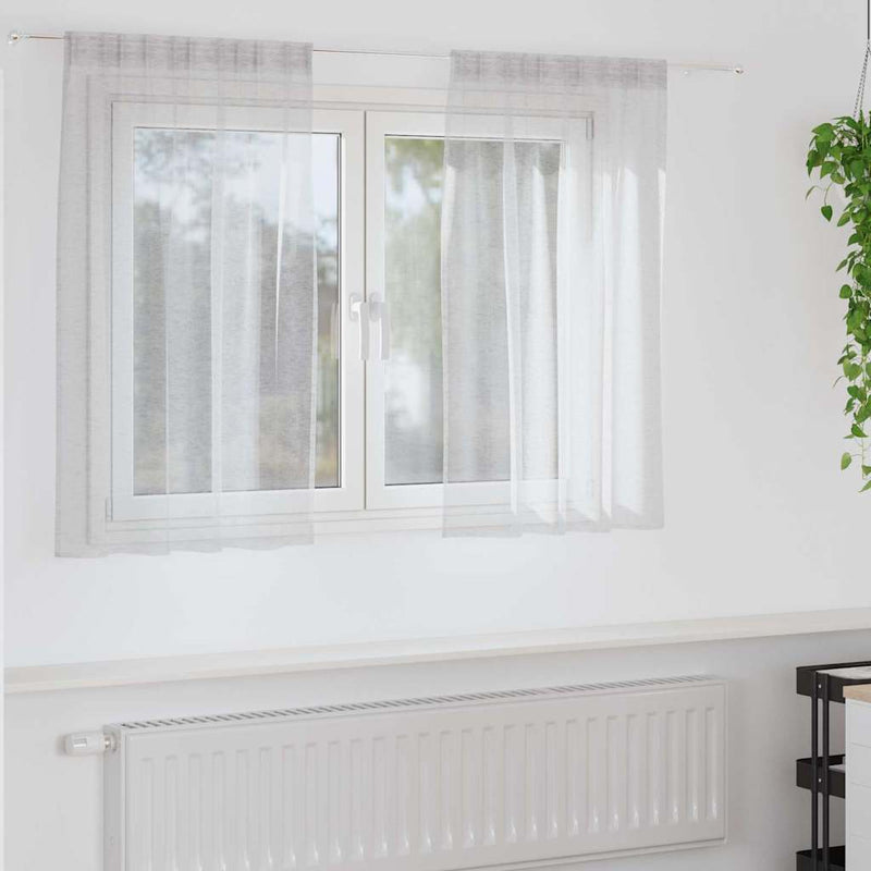 Vidaxx cortina de gasa 2 piezas gris claro 140 x 140 cm poliéster