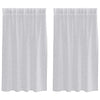 Tenda in voile Vidaxx 2 pezzi grigio chiaro 140 x 140 cm in poliestere