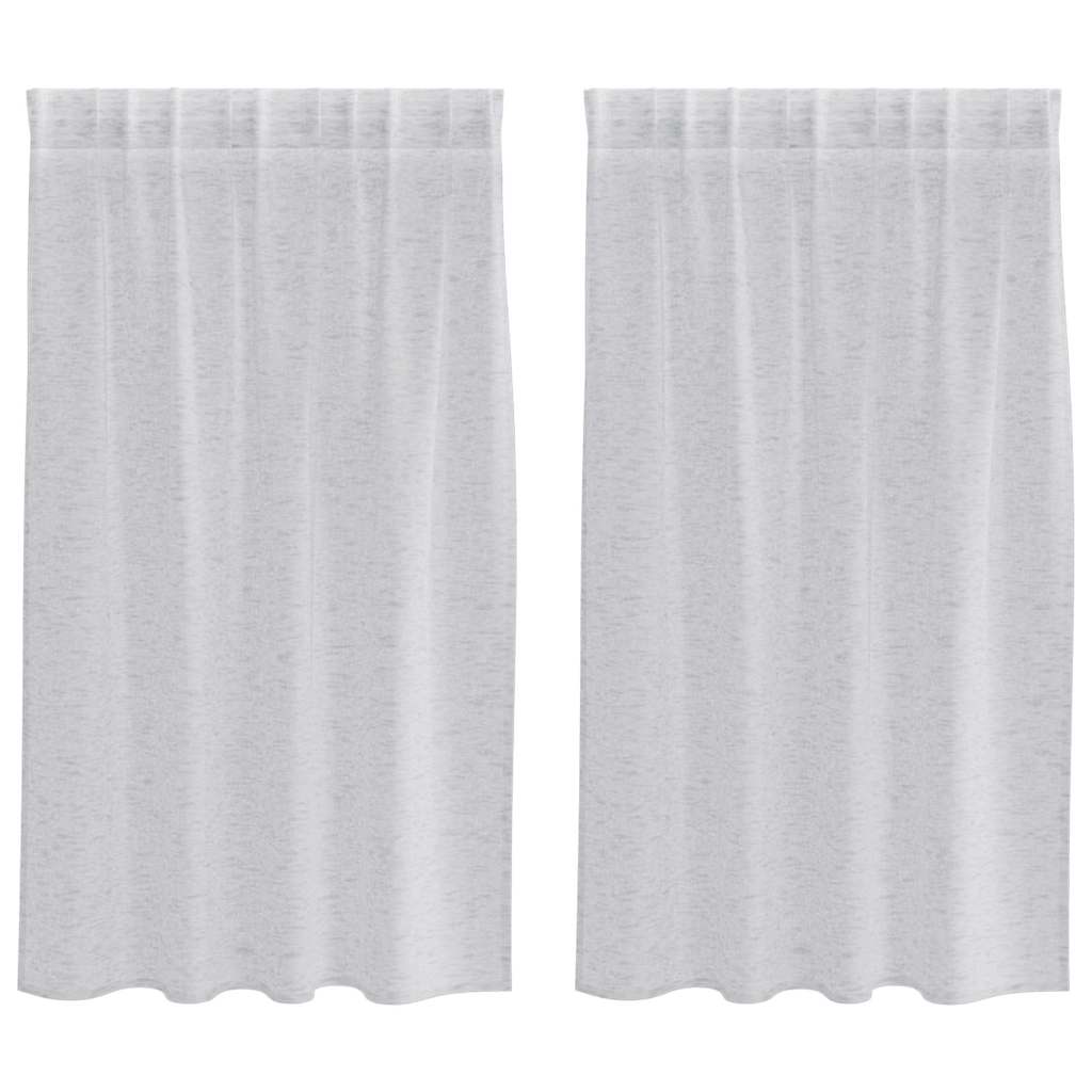 Vidaxl voile gordijn 2 pcs lichtgrijs 140 x 140 cm polyester