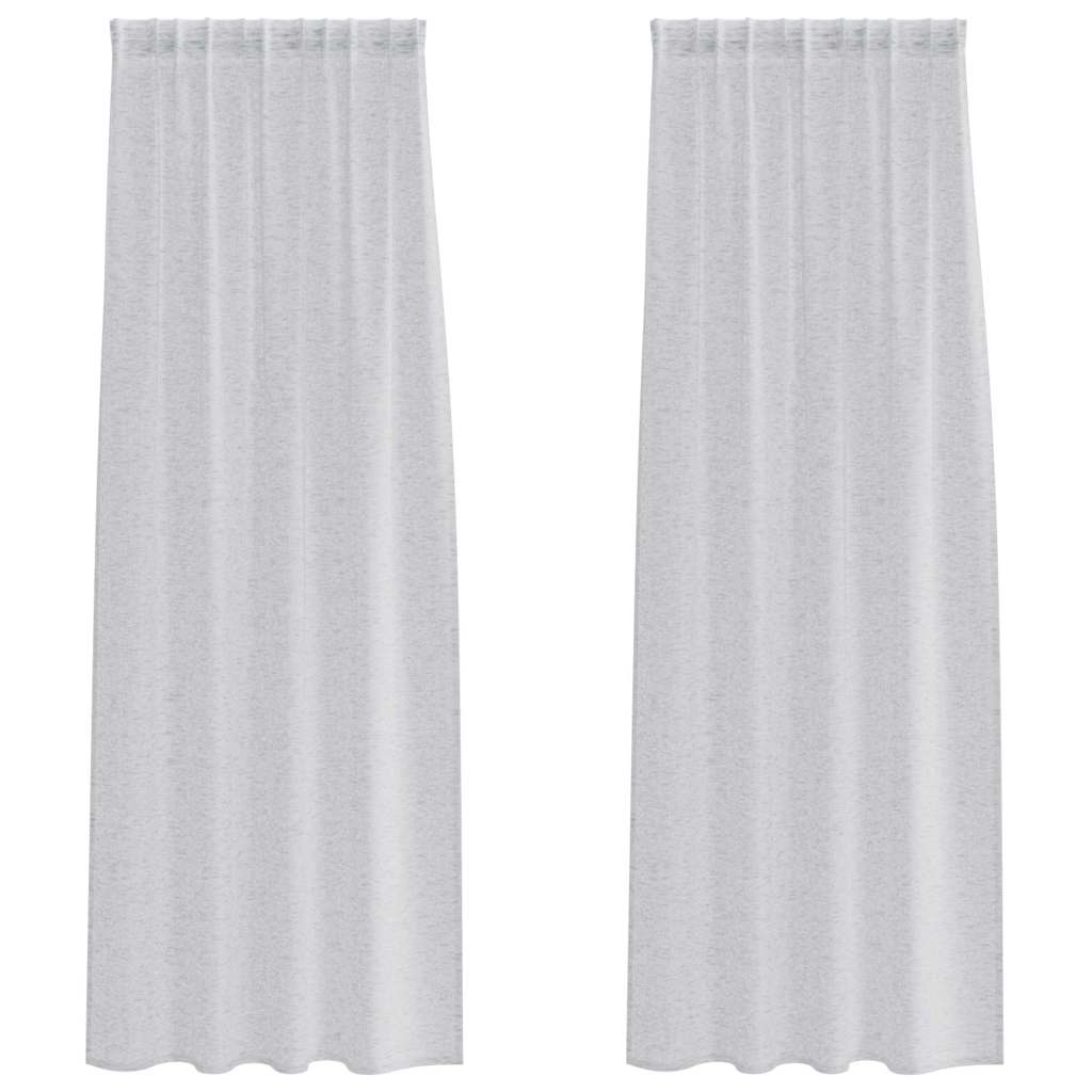 Vidaxl voile gordijn 2 pcs lichtgrijs 245 x 140 cm polyester