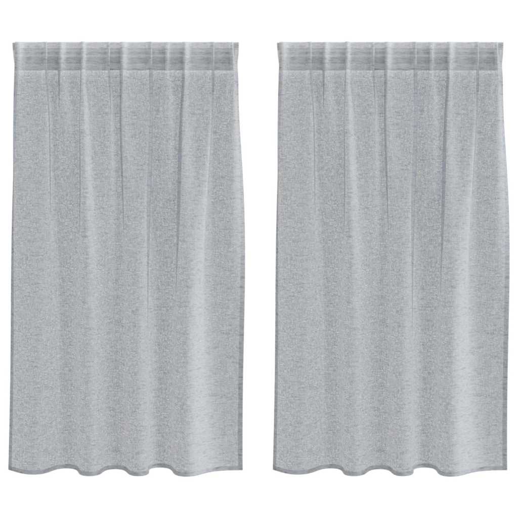 Vidaxl voile gordijn 2 pcs donkergrijs 140 x 140 cm polyester