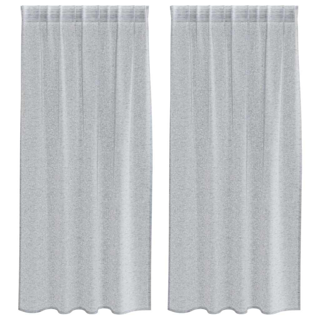 Tenda in voile Vidaxx 2 pezzi grigio scuro 175 x 140 cm in poliestere
