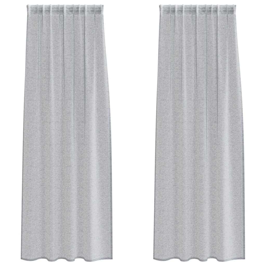 Vidaxl voile gordijn 2 pcs donkergrijs 245 x 140 cm polyester