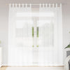 Vidaxl voile gordijn met gordijnen 2 pcs wit 245 x 140 cm polyester