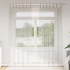 Vidaxl cortina de gasa con cortinas 2 piezas crema 245 x 140 cm poliéster
