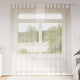 Vidaxl cortina de voile con cortinas 2 piezas arena 245 x 140 cm poliéster