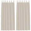 Tenda in voile Vidaxl con tende 2 pezzi sabbia 260 x 140 cm poliestere