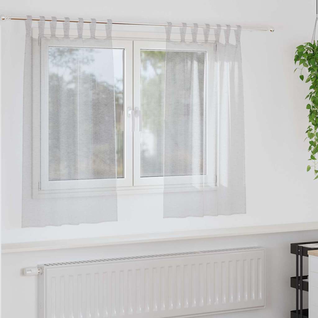 Vidaxl voile gordijn 2 pcs lichtgrijs 140 x 140 cm polyester