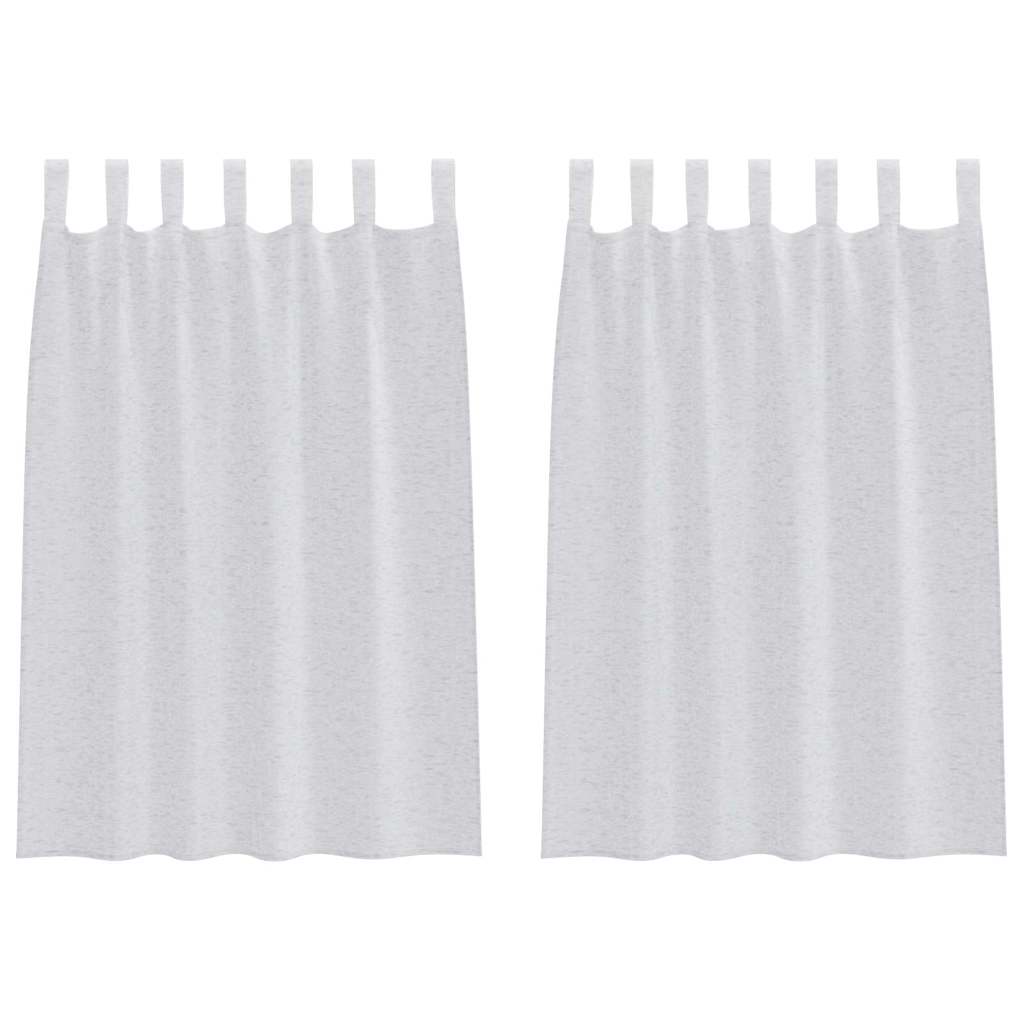 Vidaxx cortina de gasa 2 piezas gris claro 140 x 140 cm poliéster