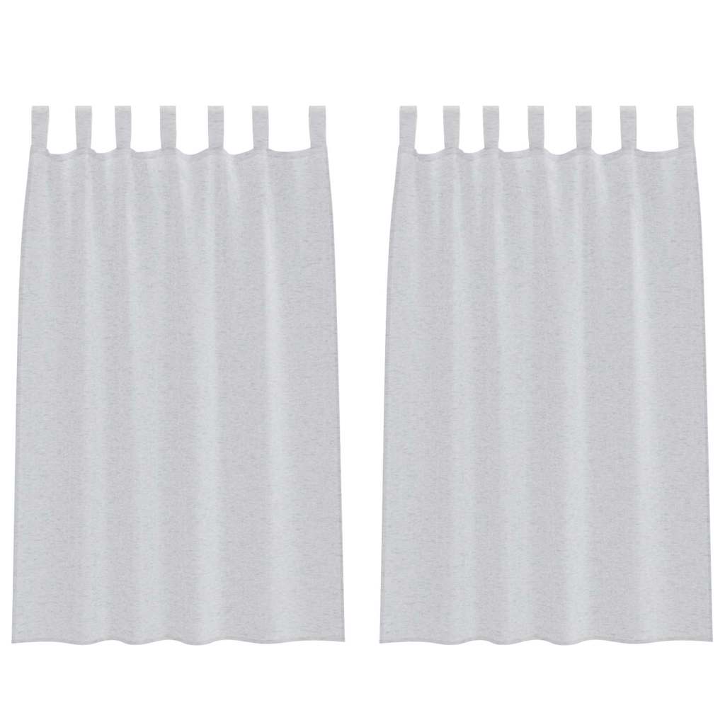 Vidaxl voile gordijn 2 pcs lichtgrijs 175 x 140 cm polyester