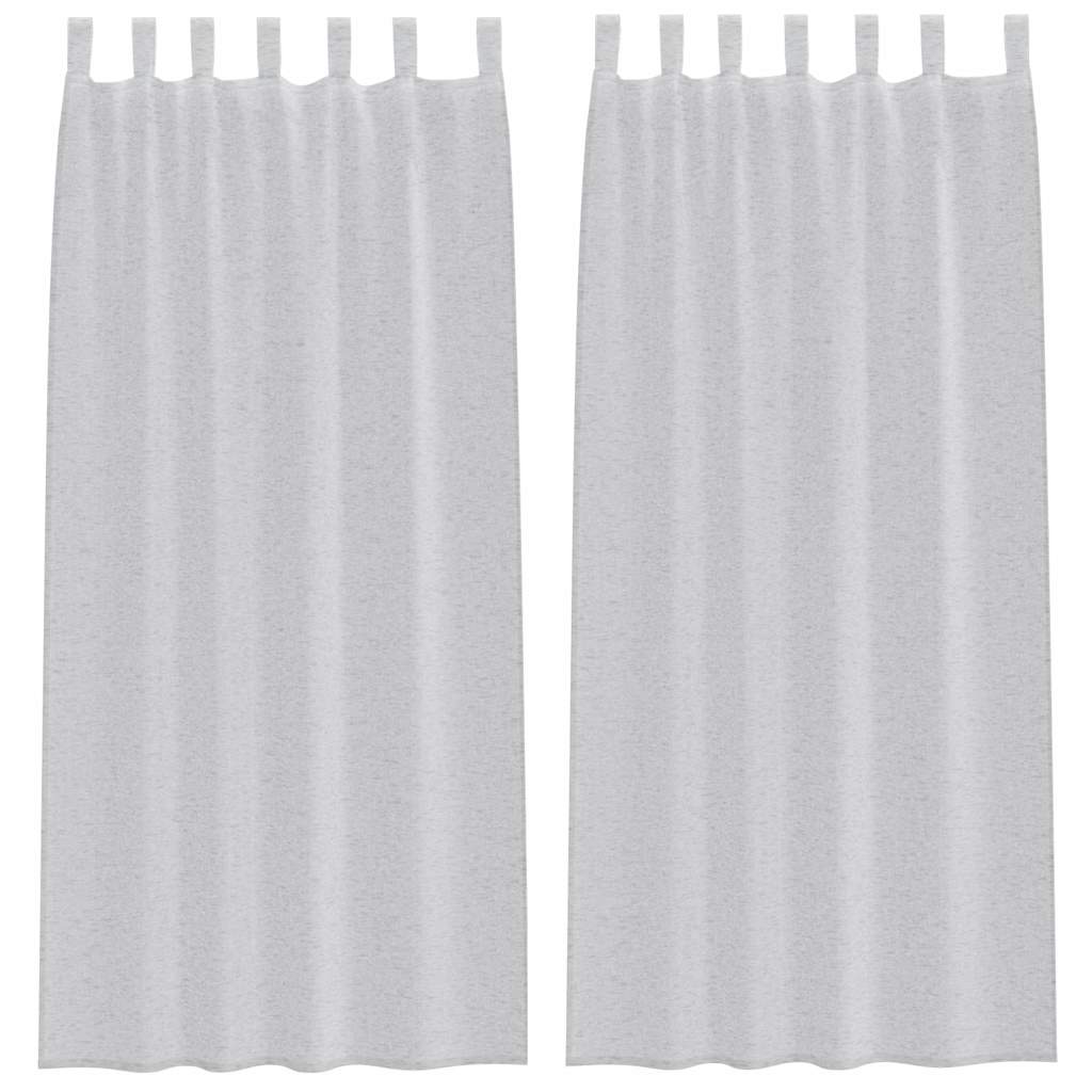 Vidaxl voile gordijn 2 pcs lichtgrijs 260 x 140 cm polyester