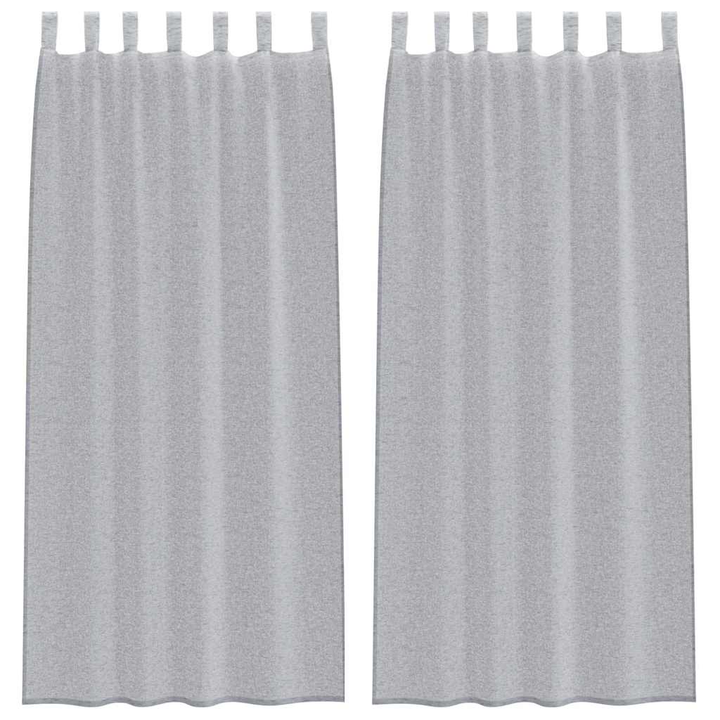 Vidaxl voile gordijn 2 pcs donkergrijs 225 x 140 cm polyester