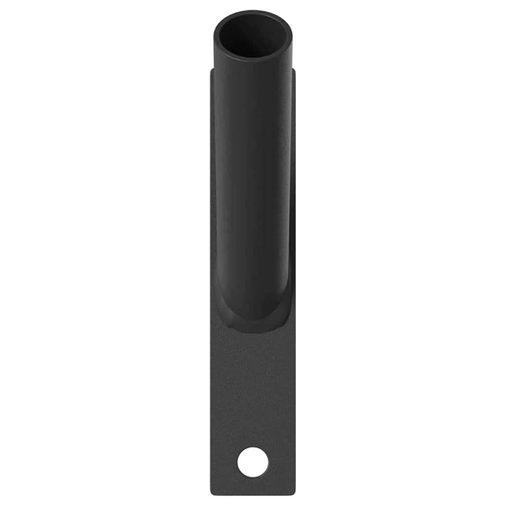 Vidaxxl soporte para mástil de bandera negro 15 x 3 x 0,35 cm acero