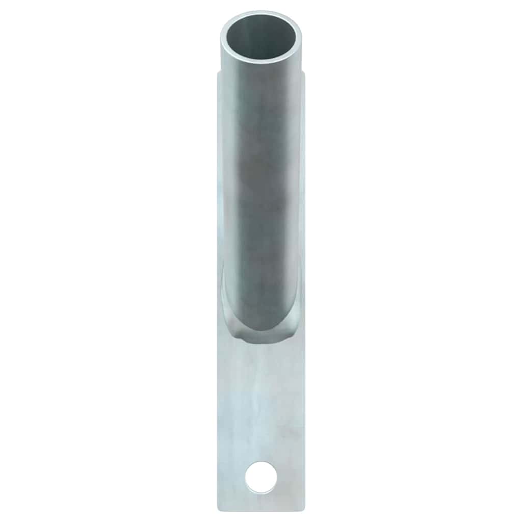 VidaXL portabandiera argento 15 x 3 x 0,35 cm in acciaio