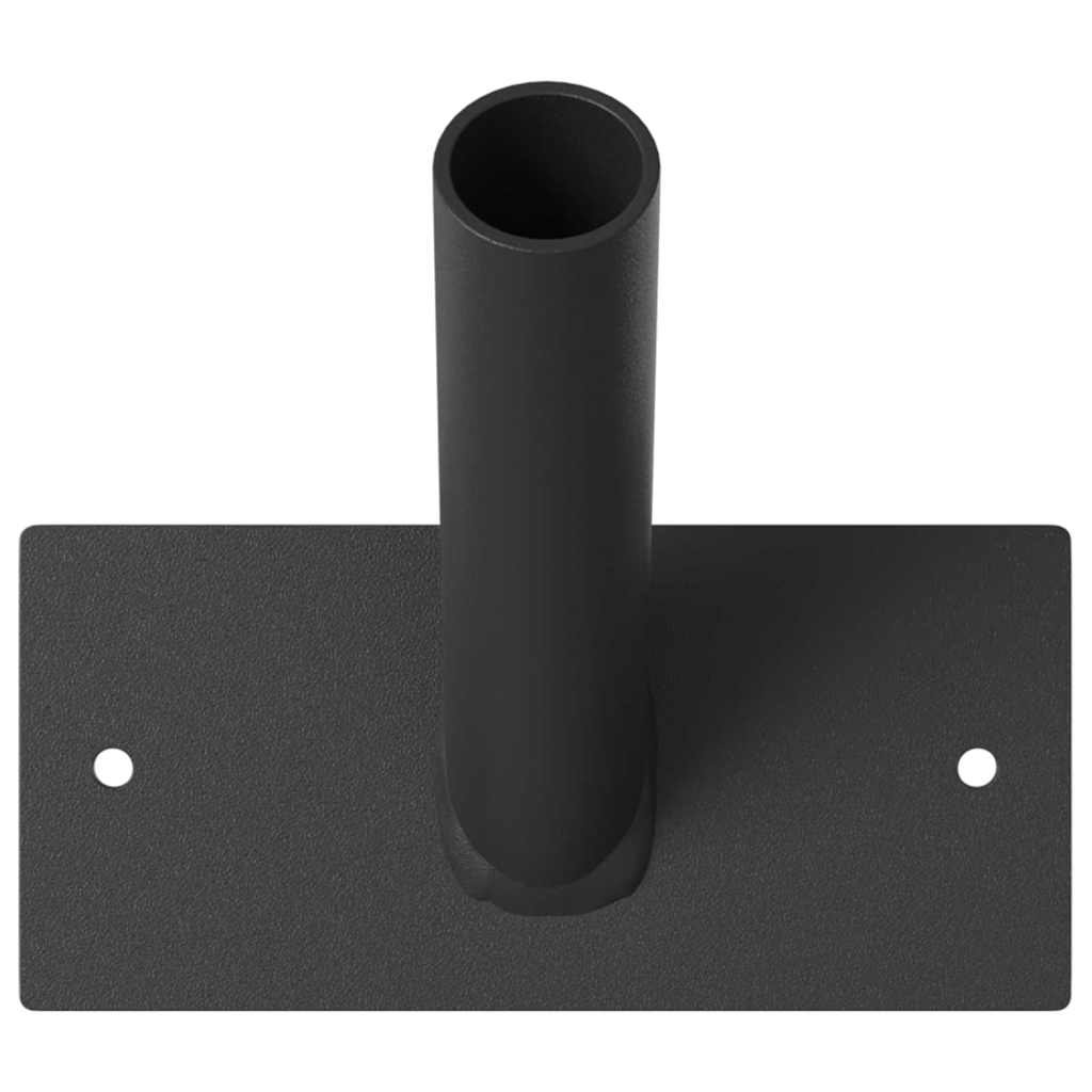 Portabandiera Vidaxxl nero 13 x 6 x 0,2 cm in acciaio