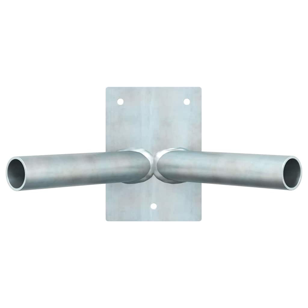 Vidaxl vlaggen mast houder zilver 11,5 x 7,5 x 0,2 cm staal