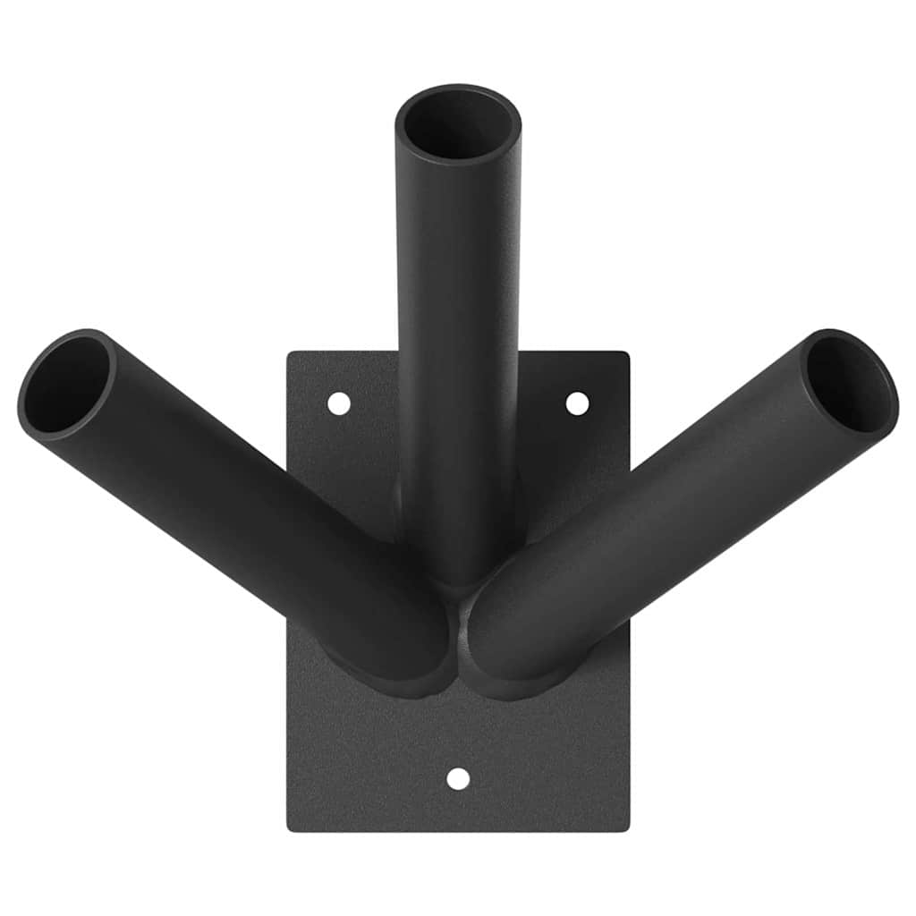 Portabandiera Vidaxxl nero 10,5 x 7,5 x 0,2 cm in acciaio