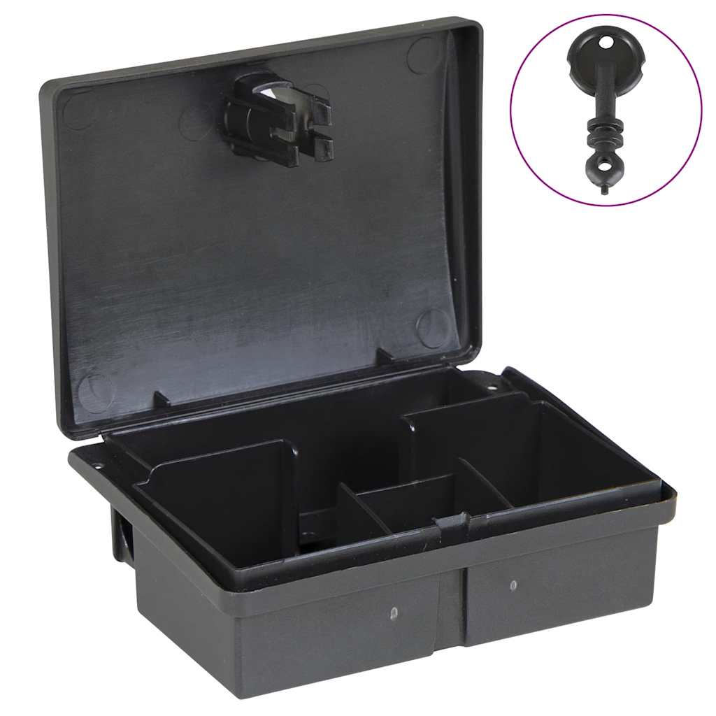 Trappole per topi VidaXL 5 pz 13x10x4 cm nere