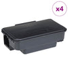 Trappole per topi VidaXL 4 pezzi 22x12,5x7,5 cm nere