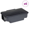 Trappole per topi Vidaxx 6 pezzi 22x12,5x7,5 cm nere
