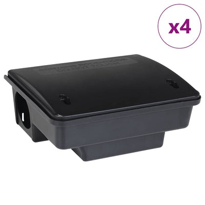 VidaXL mouse traps 4 pcs 23x19x9.5 cm black