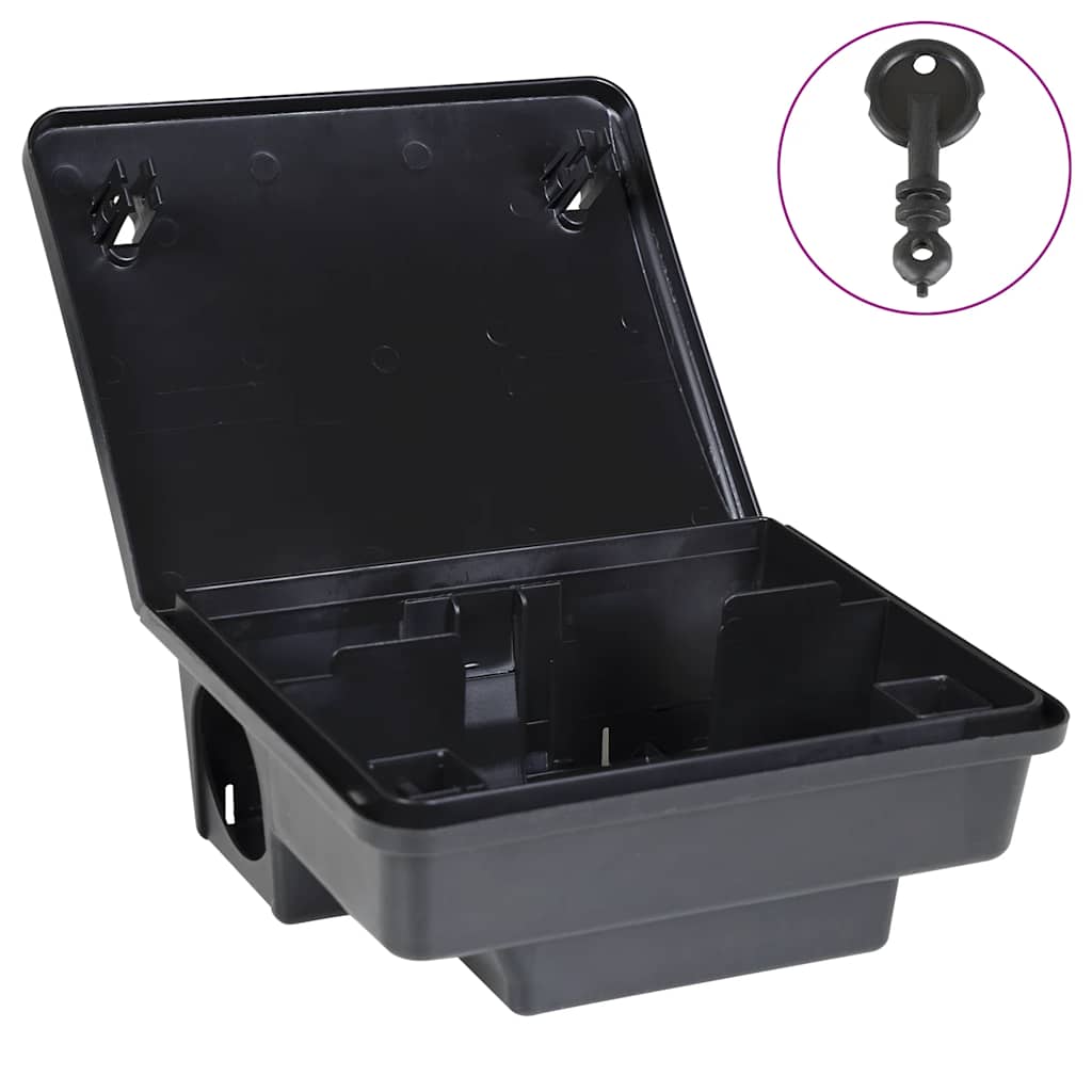Trappole per topi VidaXL 4 pezzi 23x19x9,5 cm nere