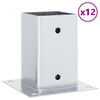 Vidaxl bobinas cuadradas 12 uds acero galvanizado color plata