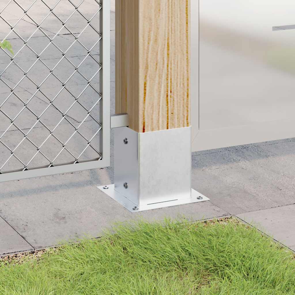 Bobine quadrate Vidaxl 12 pz in acciaio zincato color argento