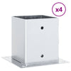 Picchetti quadrati Vidaxl, 4 pz. acciaio zincato, color argento