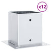 Vidaxl bobinas cuadradas 12 uds acero galvanizado color plata