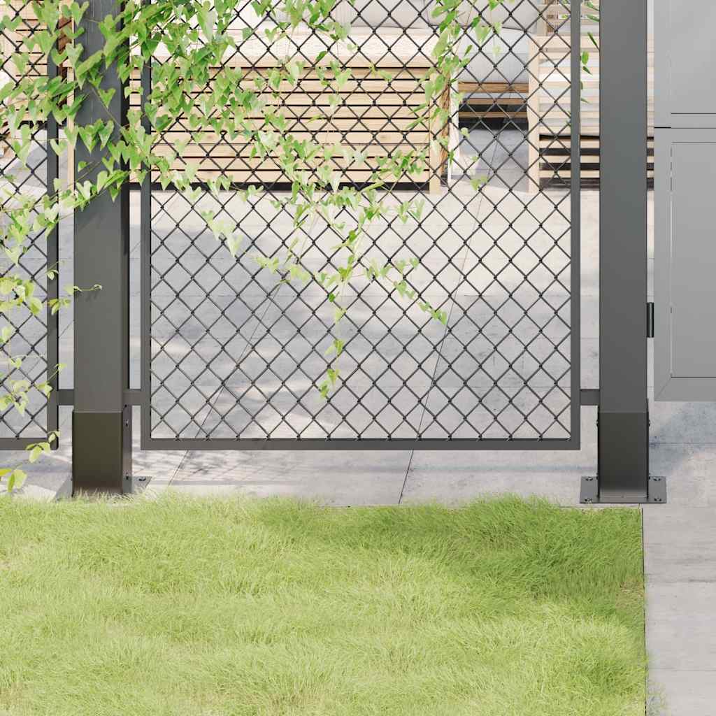Piedini quadrati Vidaxx 12 pz 91x91 mm in acciaio antracite verniciato a polvere