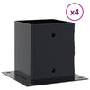 Vidaxx pedestales cuadrados 4 piezas 101x101 mm acero con revestimiento en polvo antracita