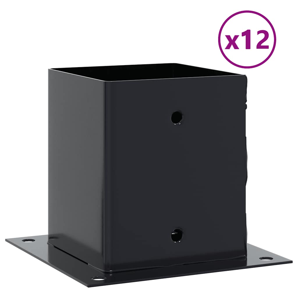 Vidaxl paonderstellen vierkant 12 st 101x101 mm gepoedercoat staal