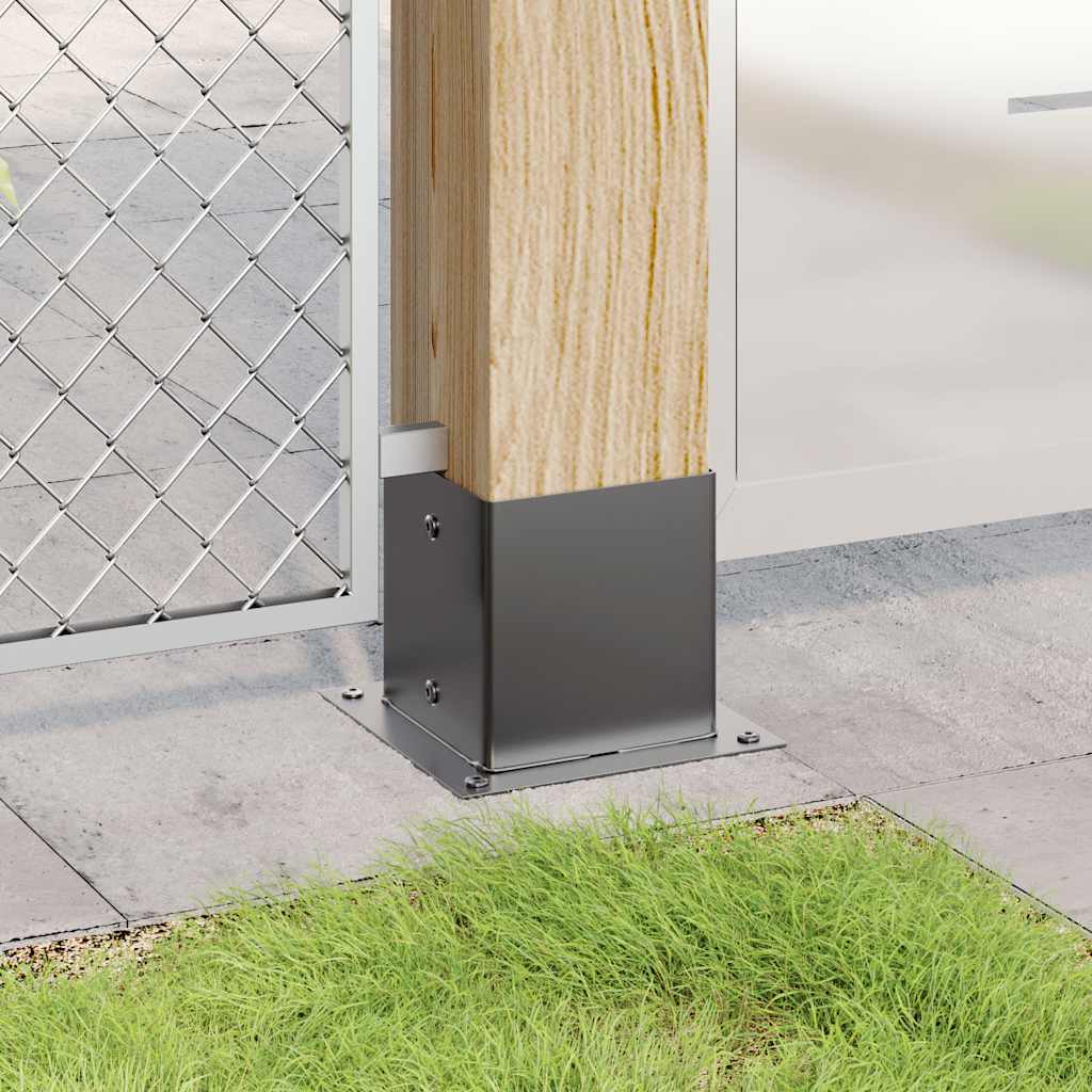 Vidaxx bases cuadradas 12 piezas 141x141 mm acero con recubrimiento en polvo