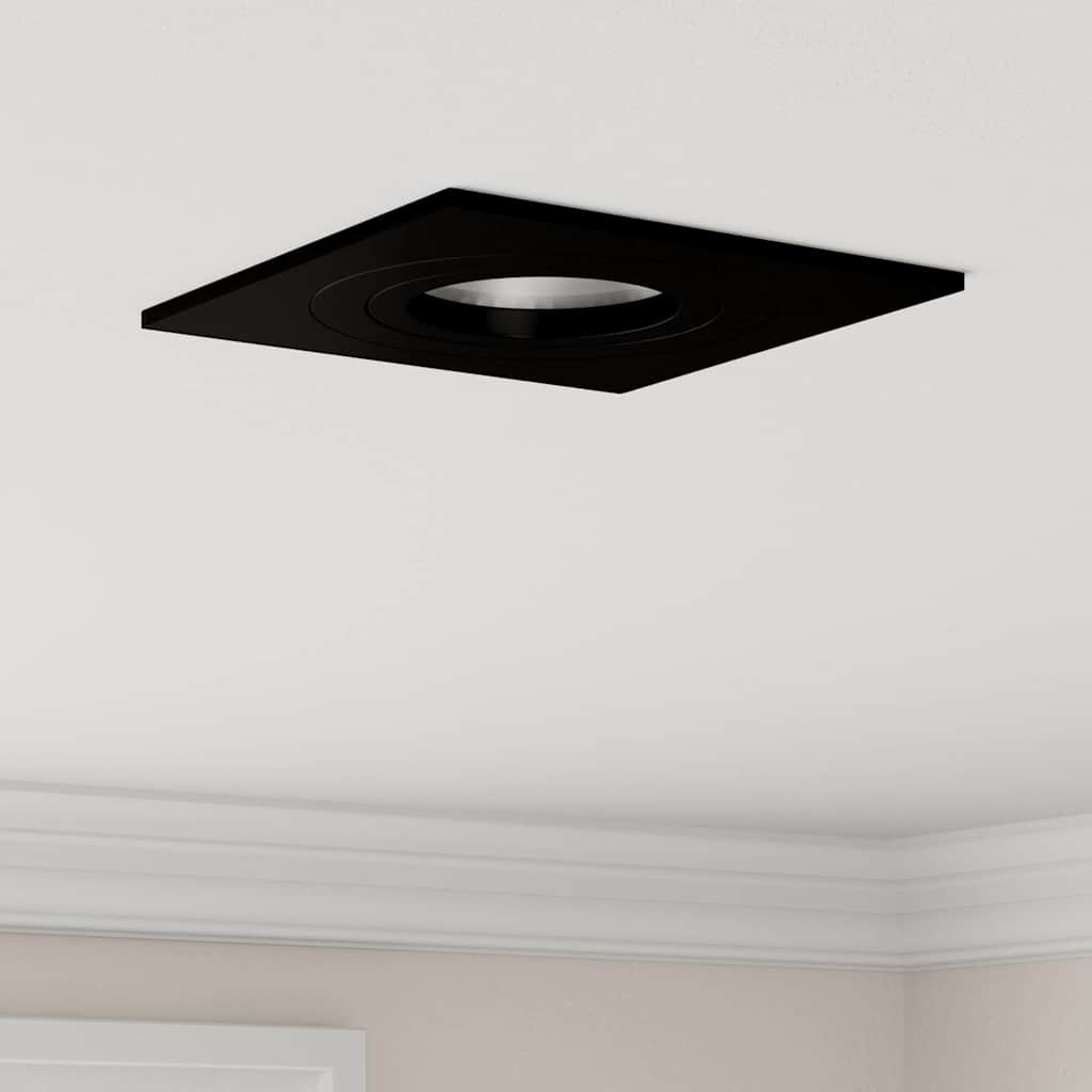 Faretto VidaXL 24 pz nero 9 x 9 x 2 cm alluminio