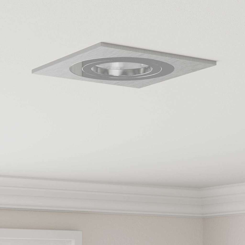 Faretto VidaXL 12 pz argento 9 x 9 x 2 cm alluminio