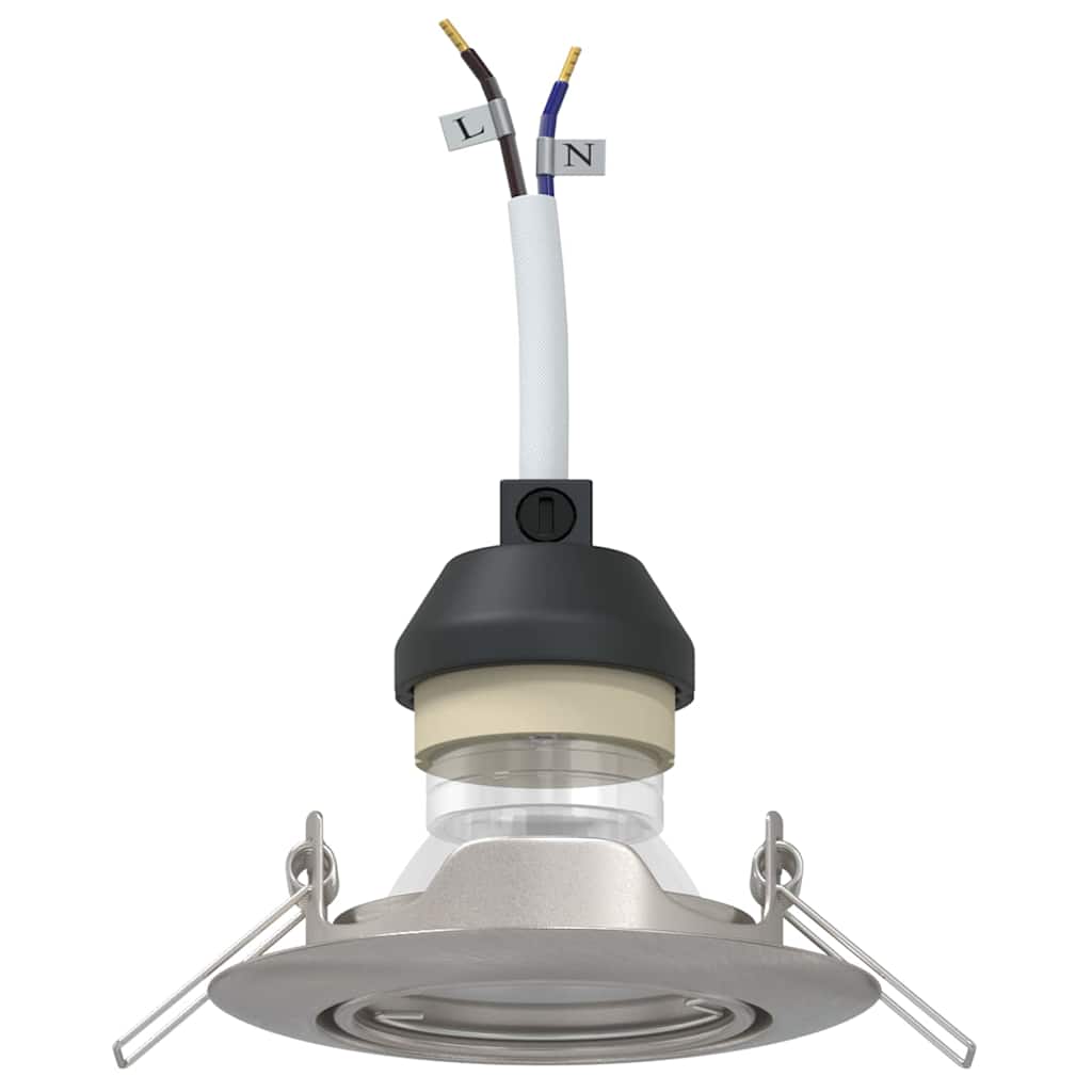 VidaXL spot 24 pz argento 9 x 9 x 2,5 cm in metallo