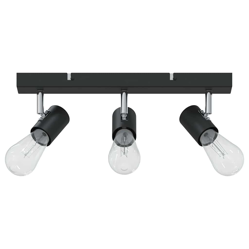 Vidaxx foco de techo con focos negro 38 x 6,5 x 11,5 cm metal