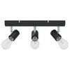 Vidaxl plafondspot met schijnwerpers zwart 38 x 6,5 x 11,5 cm metaal