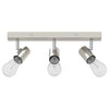 Vidaxl plafondspot met schijnwerpers nikkel 38 x 6,5 x 11,5 cm metaal