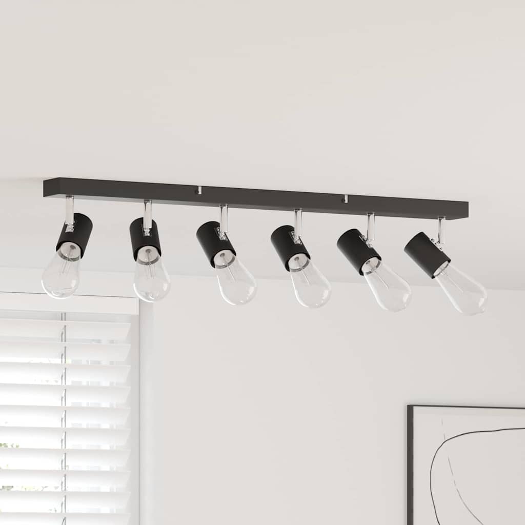 Vidaxx foco de techo con focos negro 73 x 6,5 x 11,5 cm metal