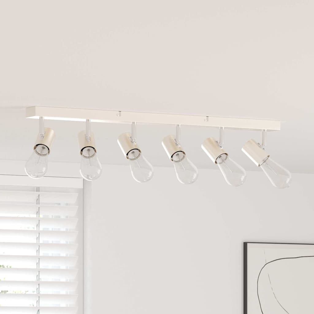 Faretto da soffitto Vidaxxl con faretti nichel 73 x 6,5 x 11,5 cm in metallo