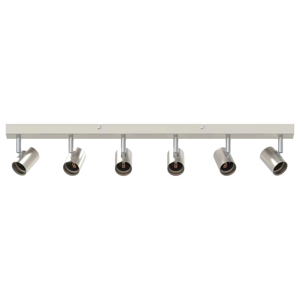 Faretto da soffitto Vidaxxl con faretti nichel 73 x 6,5 x 11,5 cm in metallo