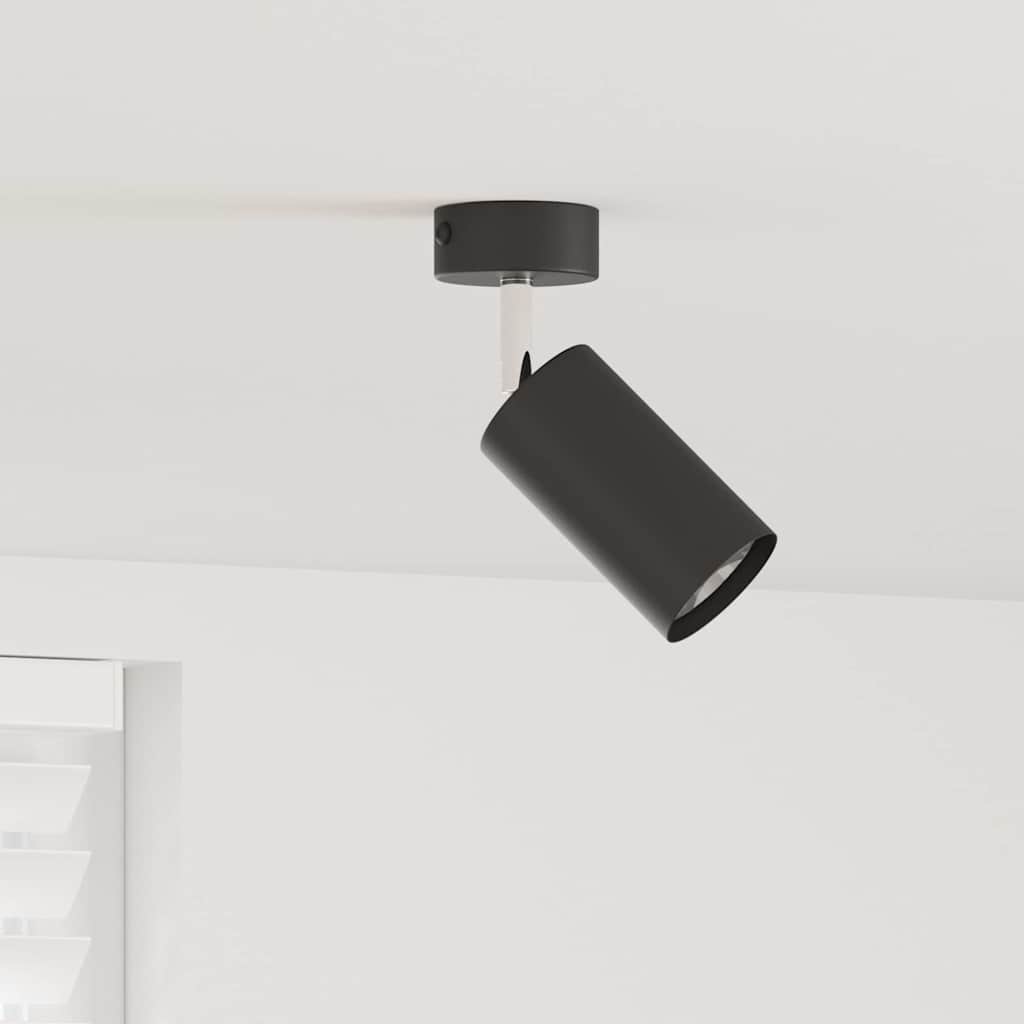 Vidaxxl foco de techo con focos negro 6 x 6 x 16 cm metal