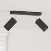 Faretto da soffitto Vidaxxl con faretti nero 26 x 6 x 16 cm in metallo