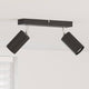 Vidaxxl foco de techo con focos negro 26 x 6 x 16 cm metal