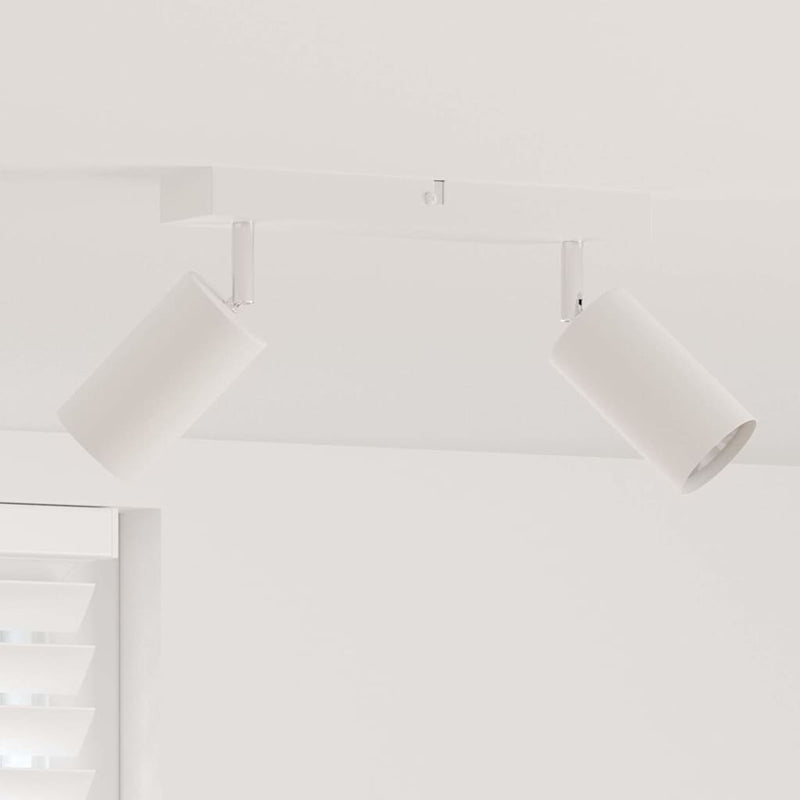 Vidaxl plafondspot met schijnwerpers wit 26 x 6 x 16 cm metaal
