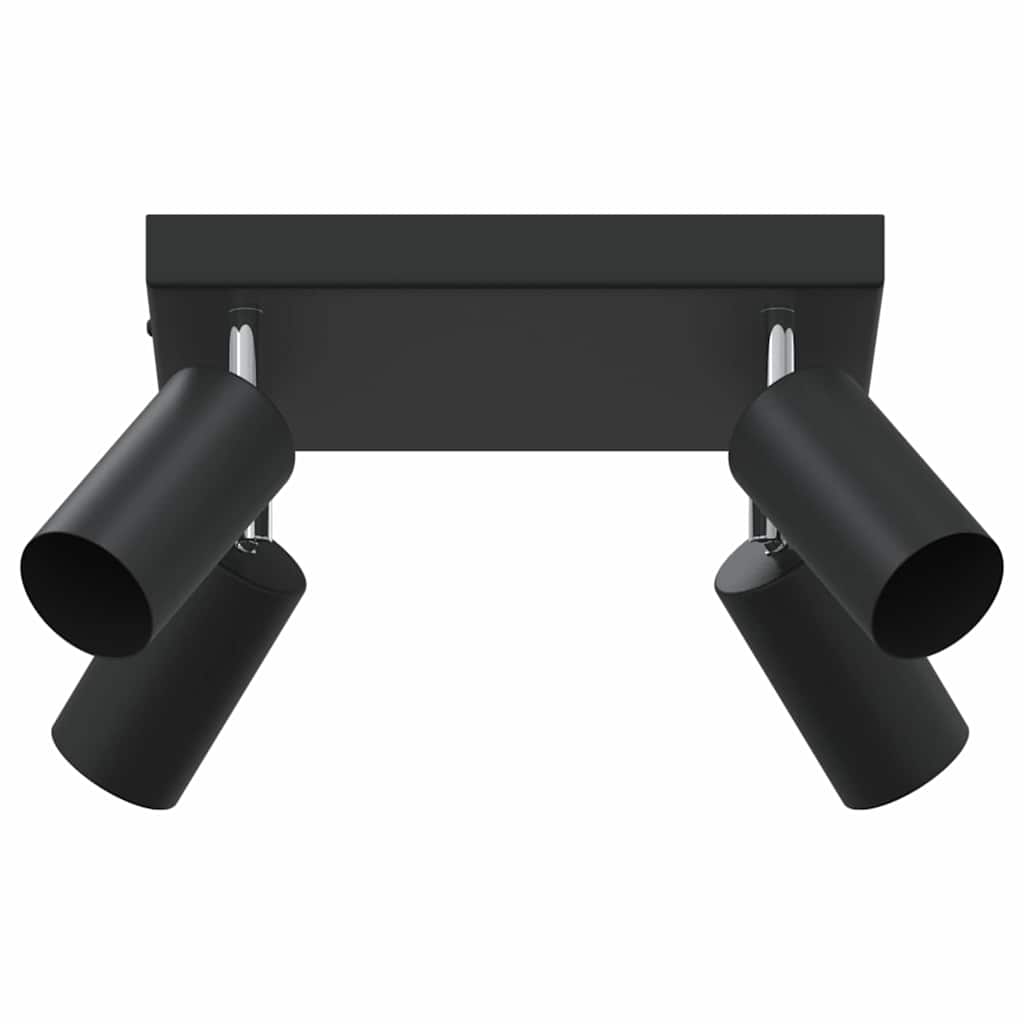 Vidaxxl foco de techo con focos negro 26 x 26 x 16 cm metal
