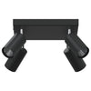 Vidaxl plafondspot met schijnwerpers zwart 26 x 26 x 16 cm metaal