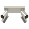 Vidaxl plafondspot met schijnwerpers nikkel 26 x 26 x 16 cm metaal